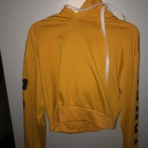 Yellow East-Coast cropped sweat shirt